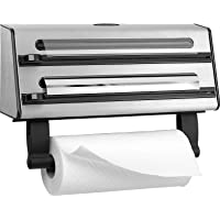 Emsa Contura Portarollos de cocina triple- corta papel de alumino- envoltura de plástico- papel de sandwich- corte en…